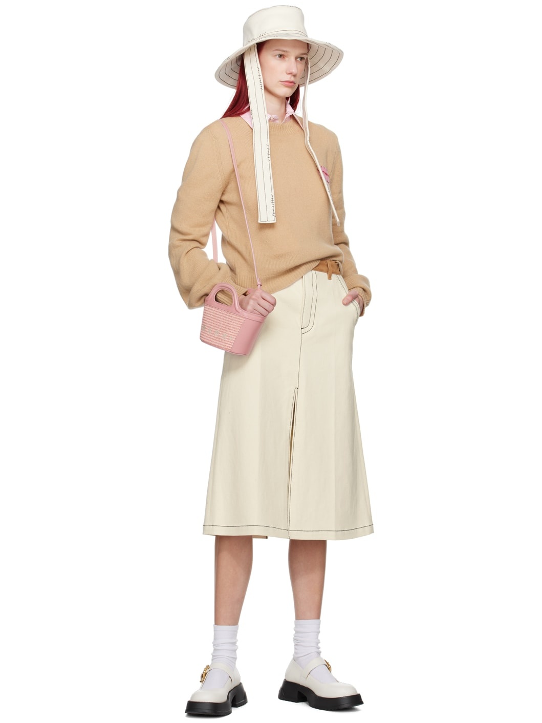 【関税込み】Marni SSENSE限定 ピンク Mushroom ピアス Marni SSENSE Exclusive Pink Mushroom Earrings | REVERSIBLE