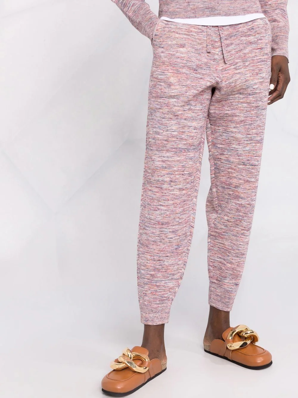 space dye-print tapered-leg track pants - 5