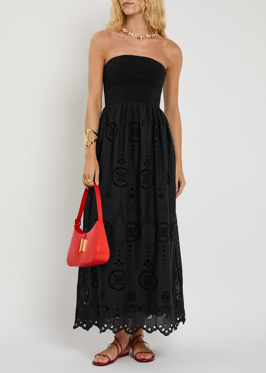 Matteau Strapless Broderie Anglais Cotton Midi Dress - 4