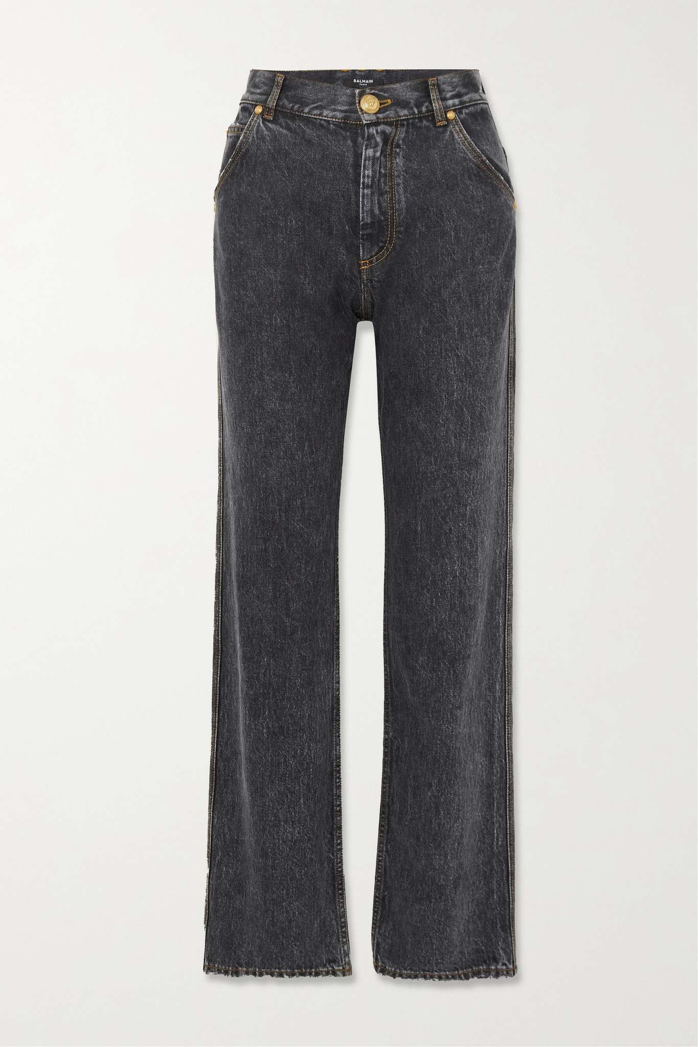 High-rise straight-leg jeans - 1