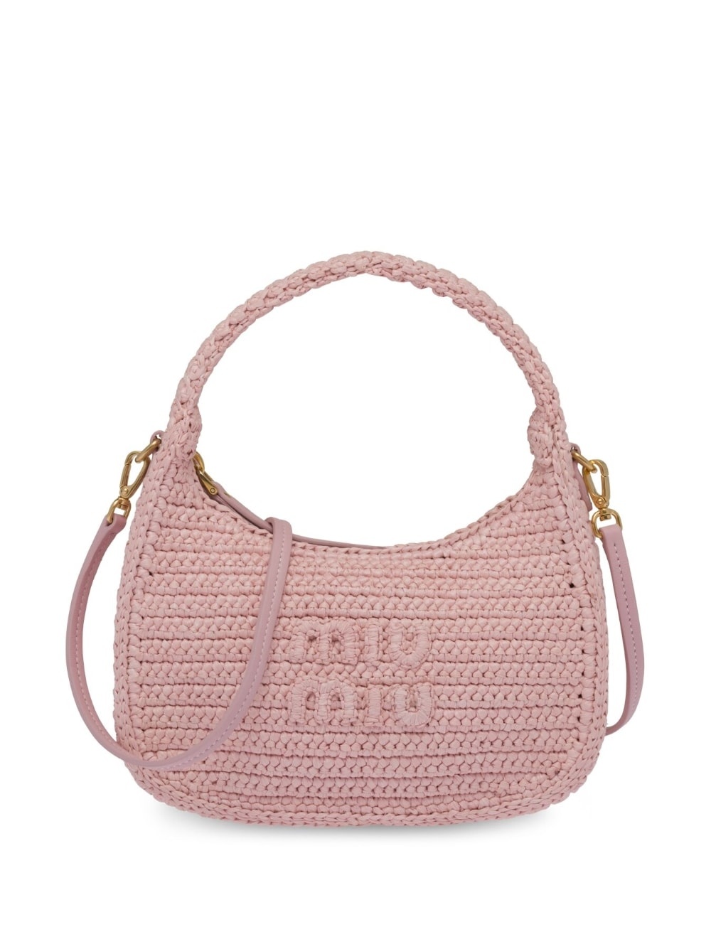 crochet-knit hobo bag - 1