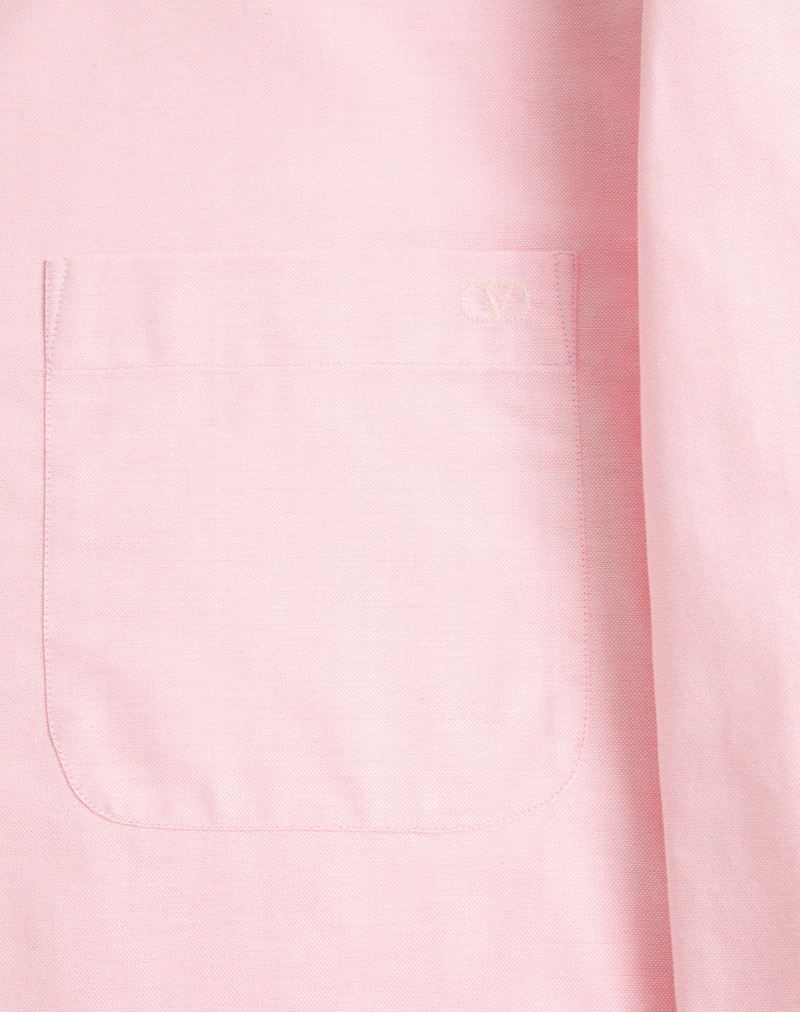 VALENTINO COTTON SHIRT WITH EMBROIDERED VLOGO 3