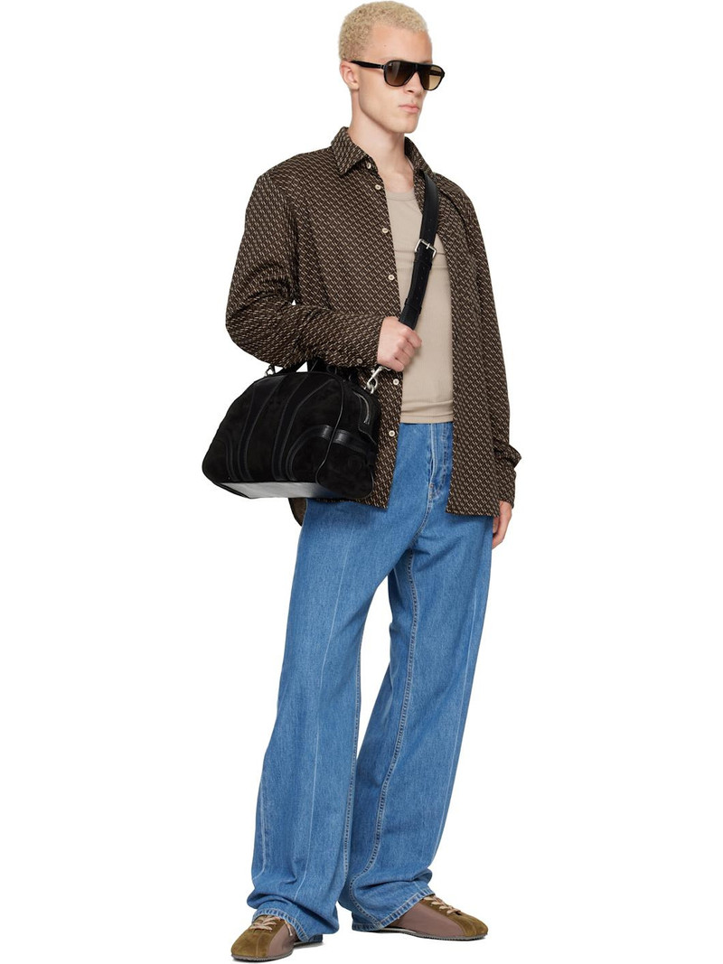 WALES BONNER Khaki & Taupe Paris Sneakers outlook