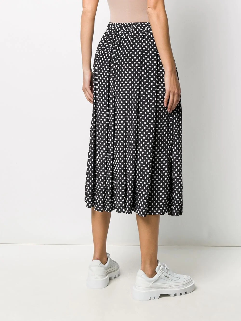 pleated polka dot skirt - 4