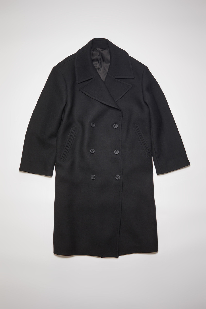 Double-breasted coat - Black 1