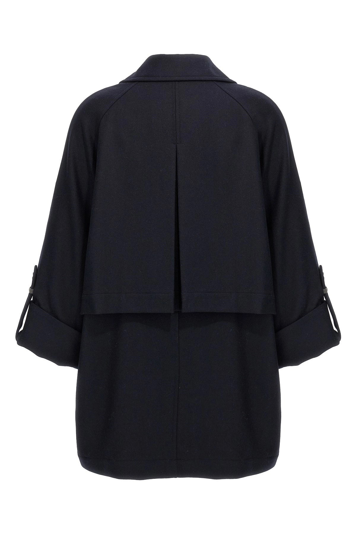 Brunello Cucinelli Women 'Shiny Cuff Details' Caban Coat - 2
