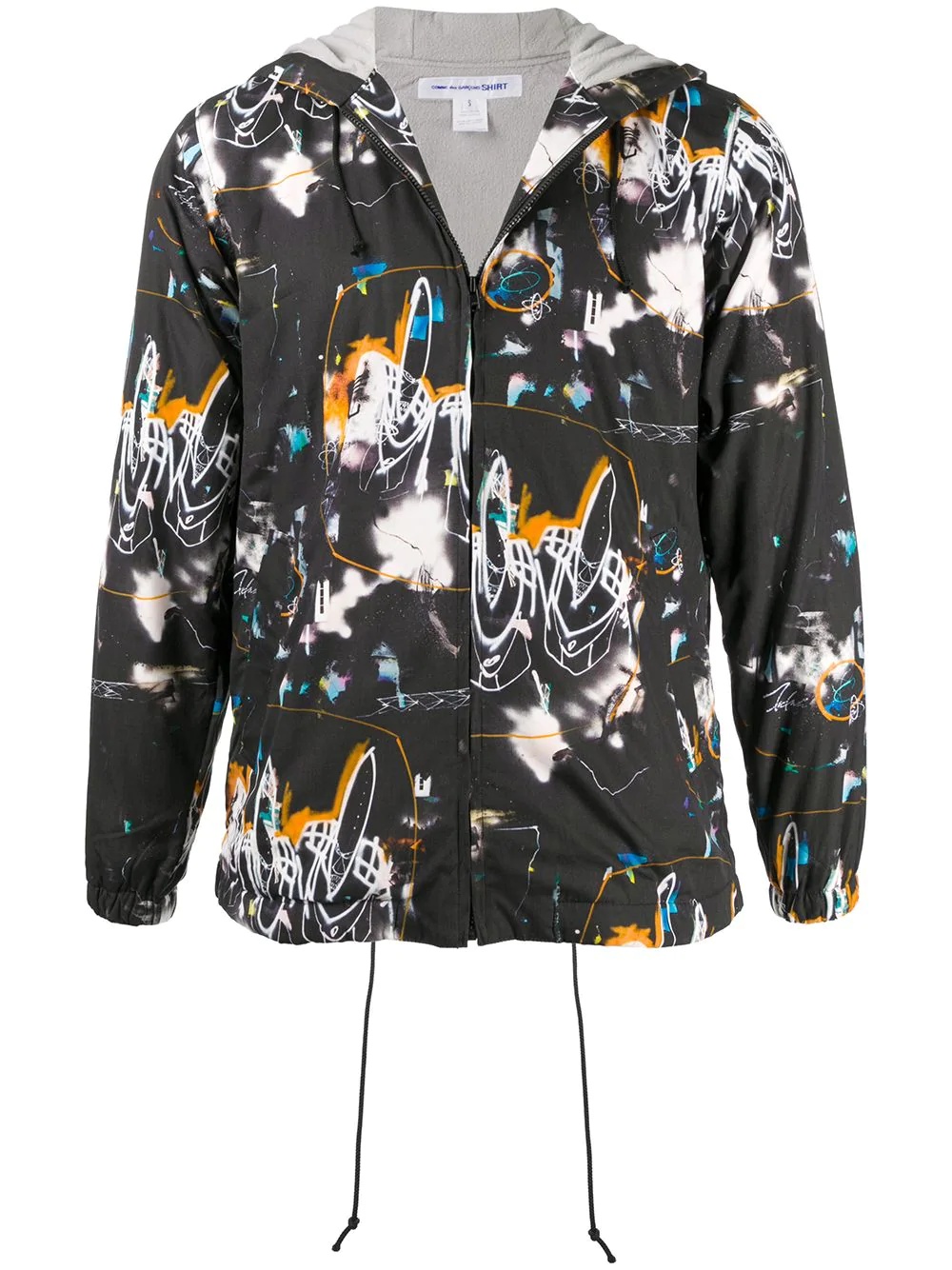 abstract print lightweight jacket - 1