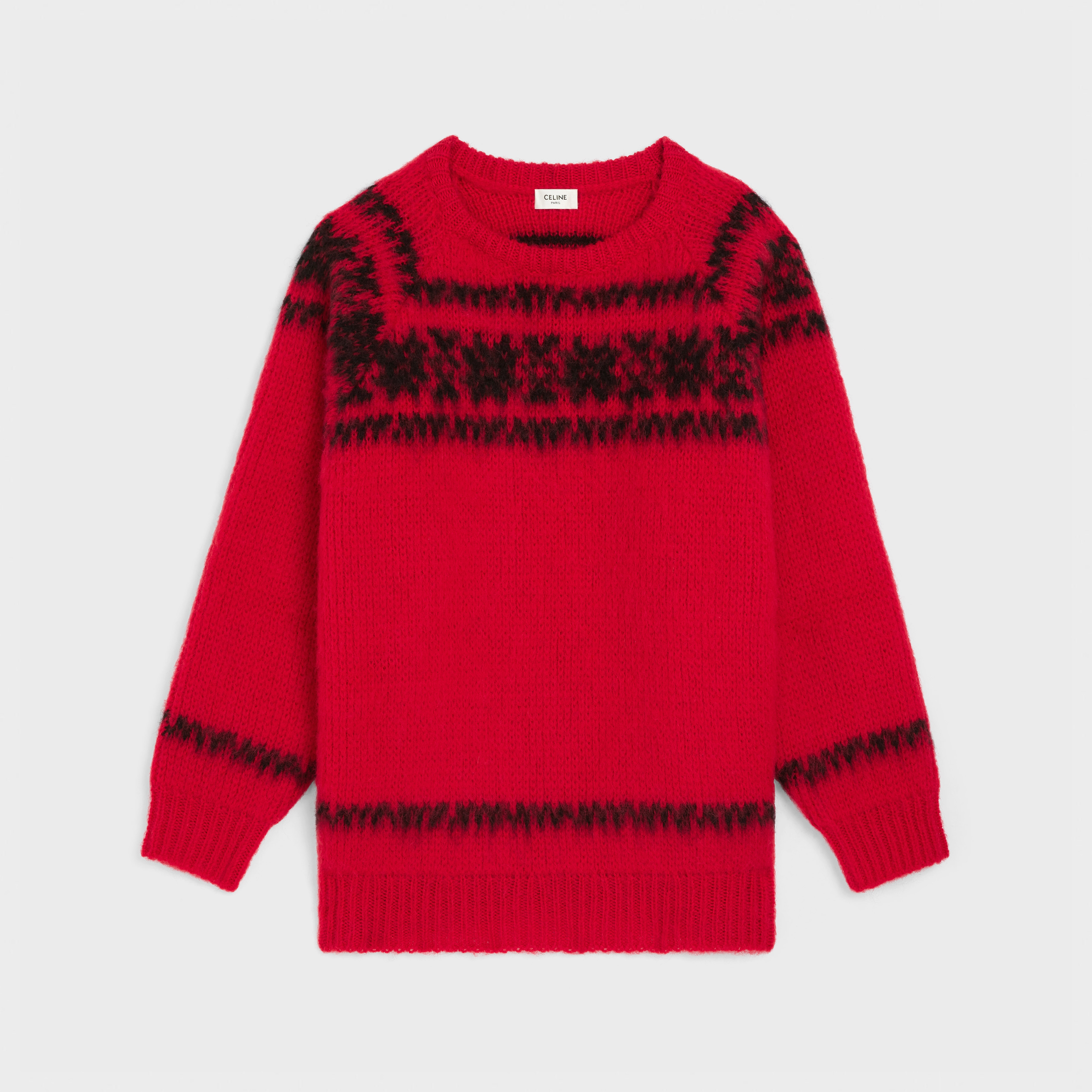 BOXY SWEATER IN BRUSHED WOOL - 1