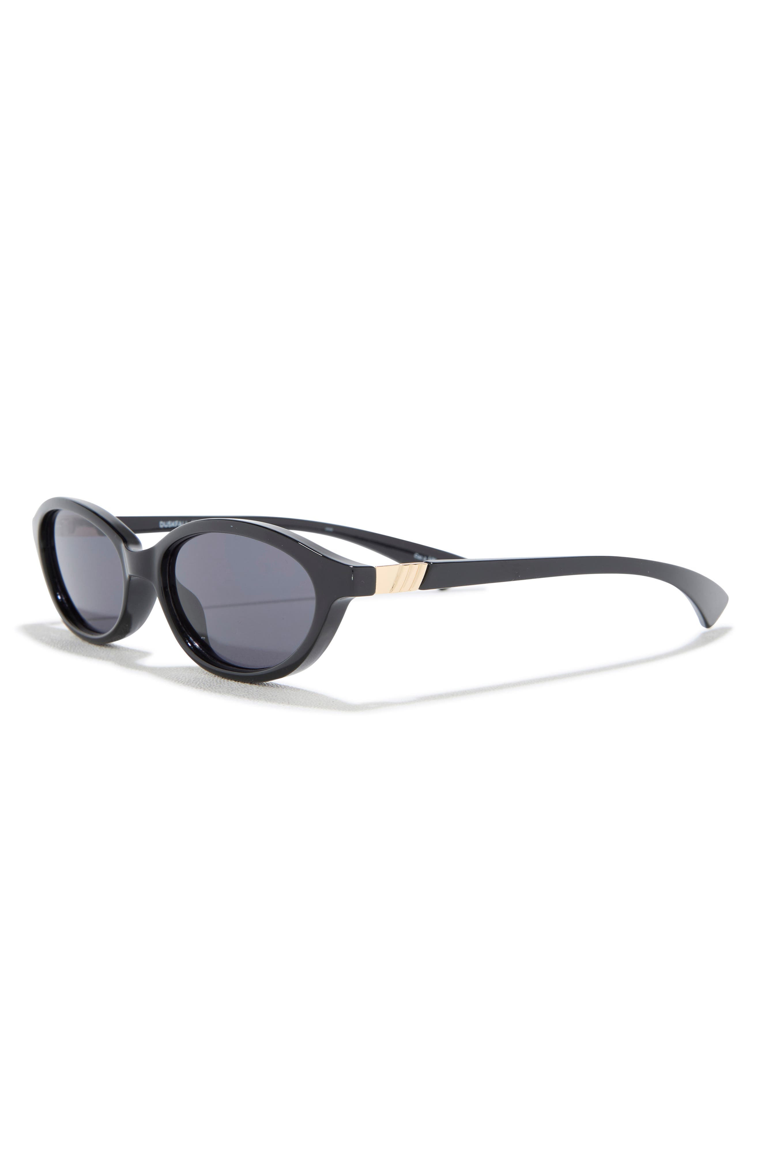 Le Specs Duskfall 55mm Oval Sunglasses in Black /Smoke Mono at Nordstrom - 2