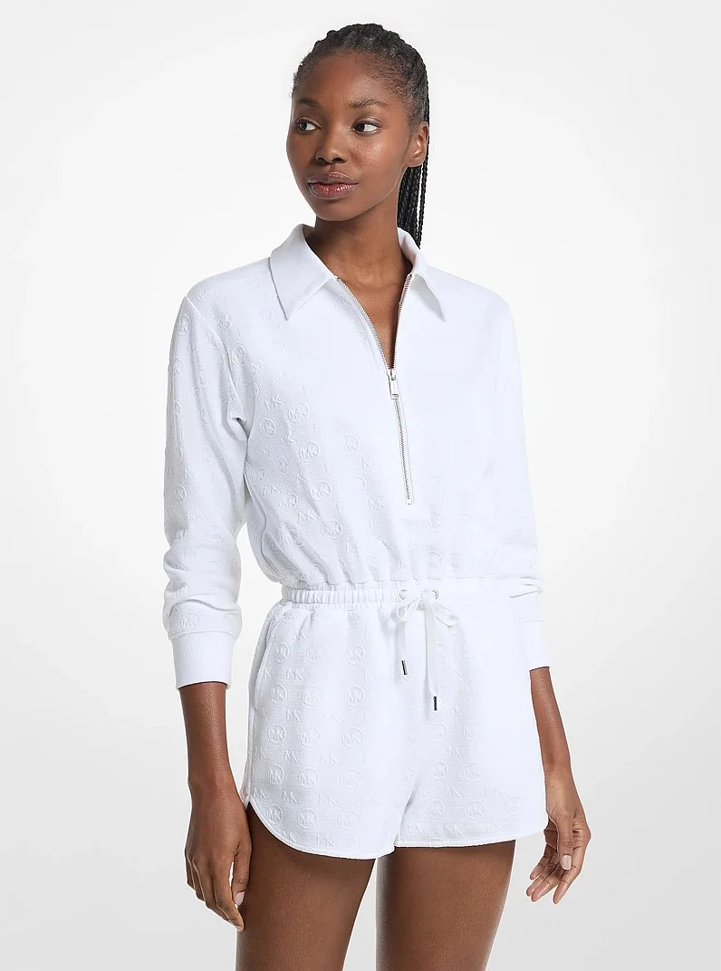 Logo Jacquard Romper - 1
