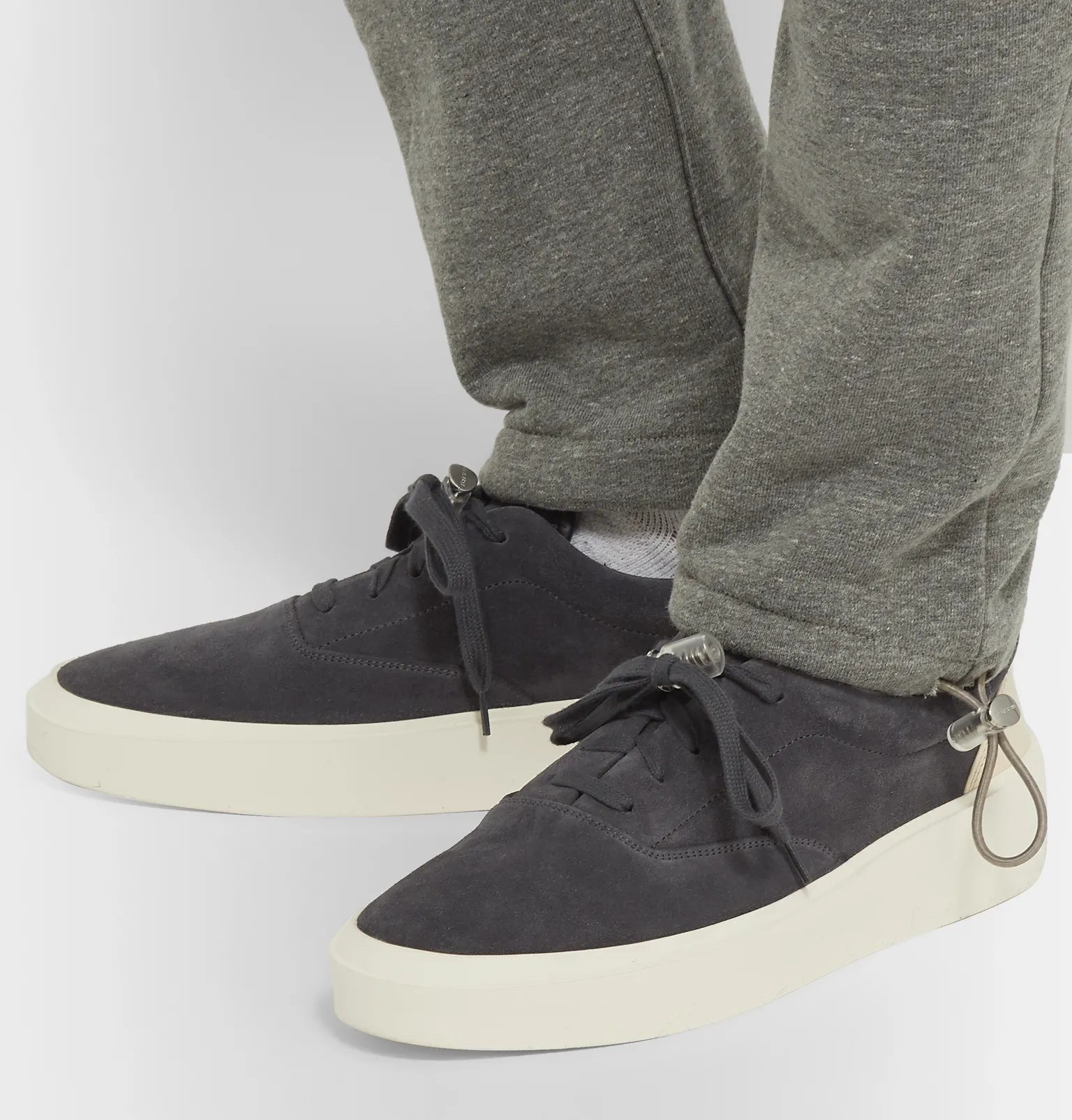 101 Leather-Trimmed Suede Sneakers - 21