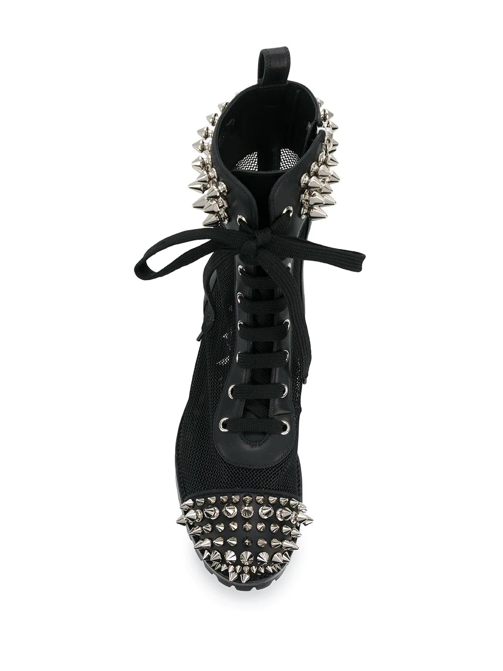 studded 35mm lace-up boots - 4