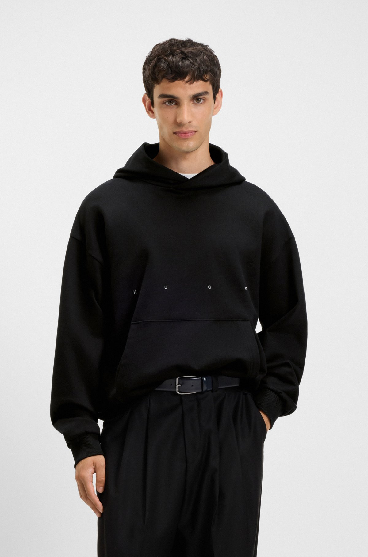 HUGO X APOH OVERSIZED HOODIE IN COTTON TERRY WITH BALLERINA ARTWORK - 2