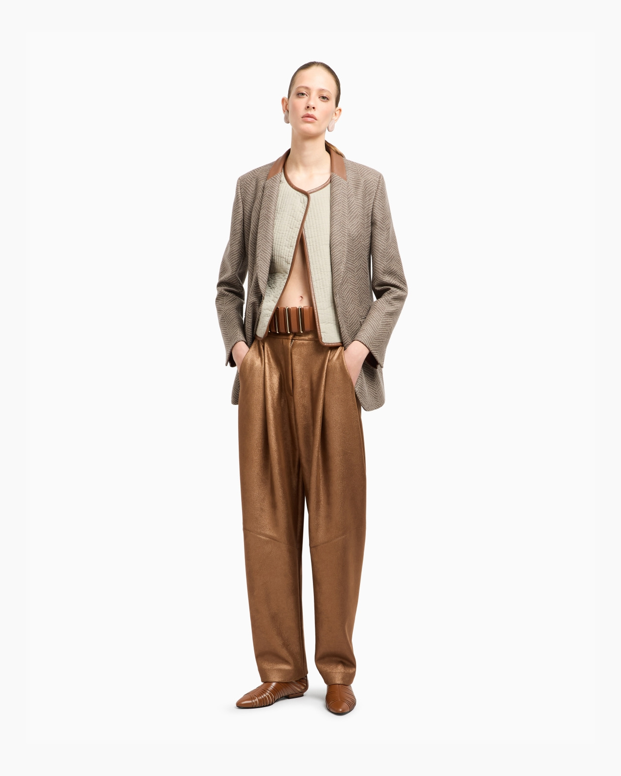 ASV SINGLE-BREASTED WAISTCOAT IN TRIPLE SILK GEORGETTE - 2