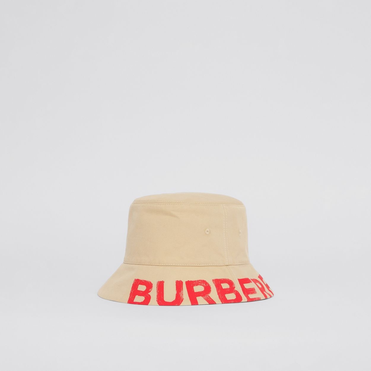 Reversible Logo Print Cotton Gabardine Bucket Hat - 11