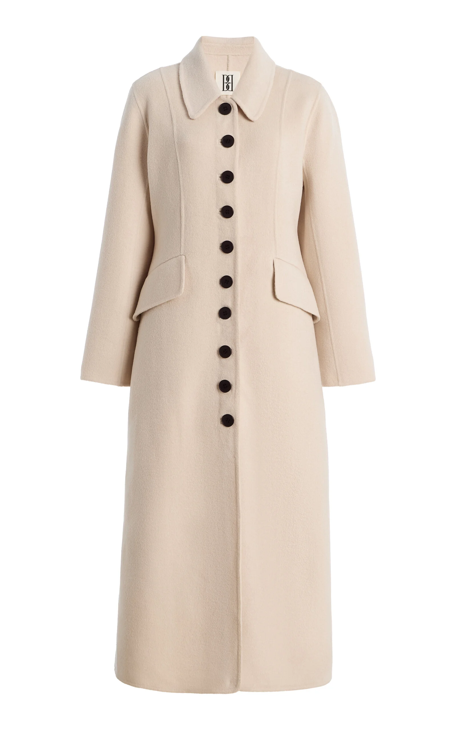 Magdalena Single-Breasted Wool Coat off-white - 1