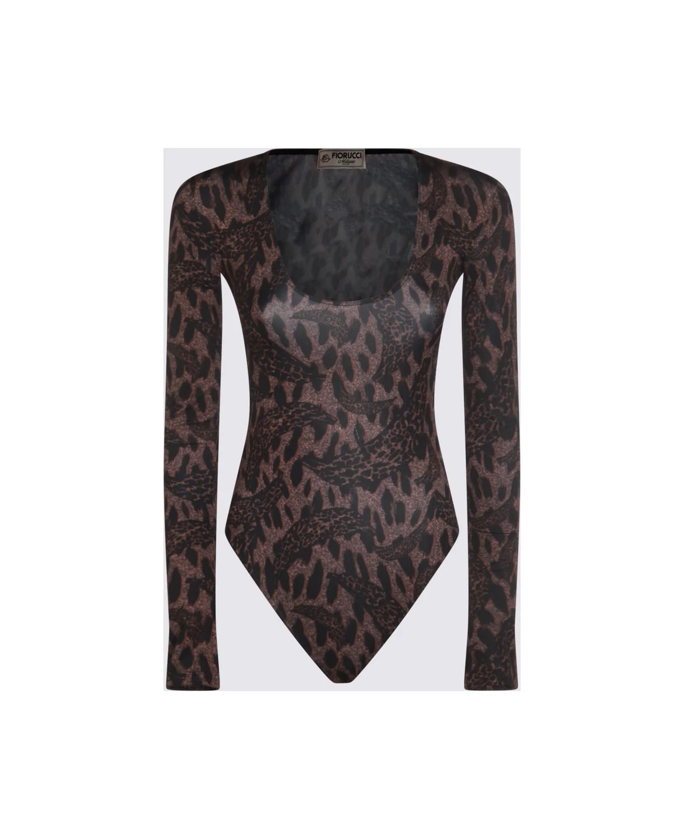 Brown Nylon Bodysuit - 1