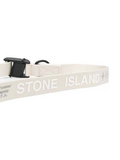 Stone Island logo-print buckled belt outlook