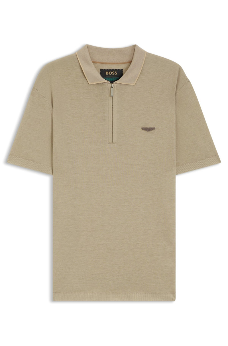 BOSS X ASTON MARTIN POLO SHIRT WITH NUBUCK LOGO 1
