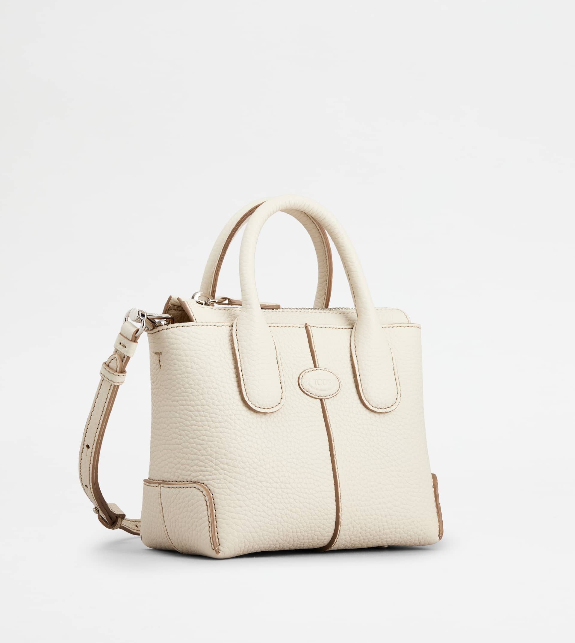 TOD'S DI BAG IN LEATHER MINI - OFF WHITE - 4