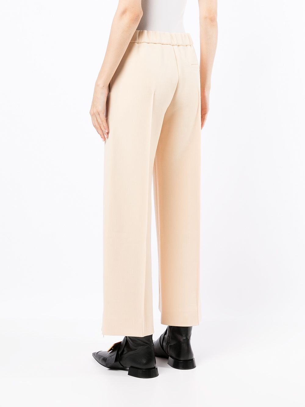 wide-leg wool trousers - 4