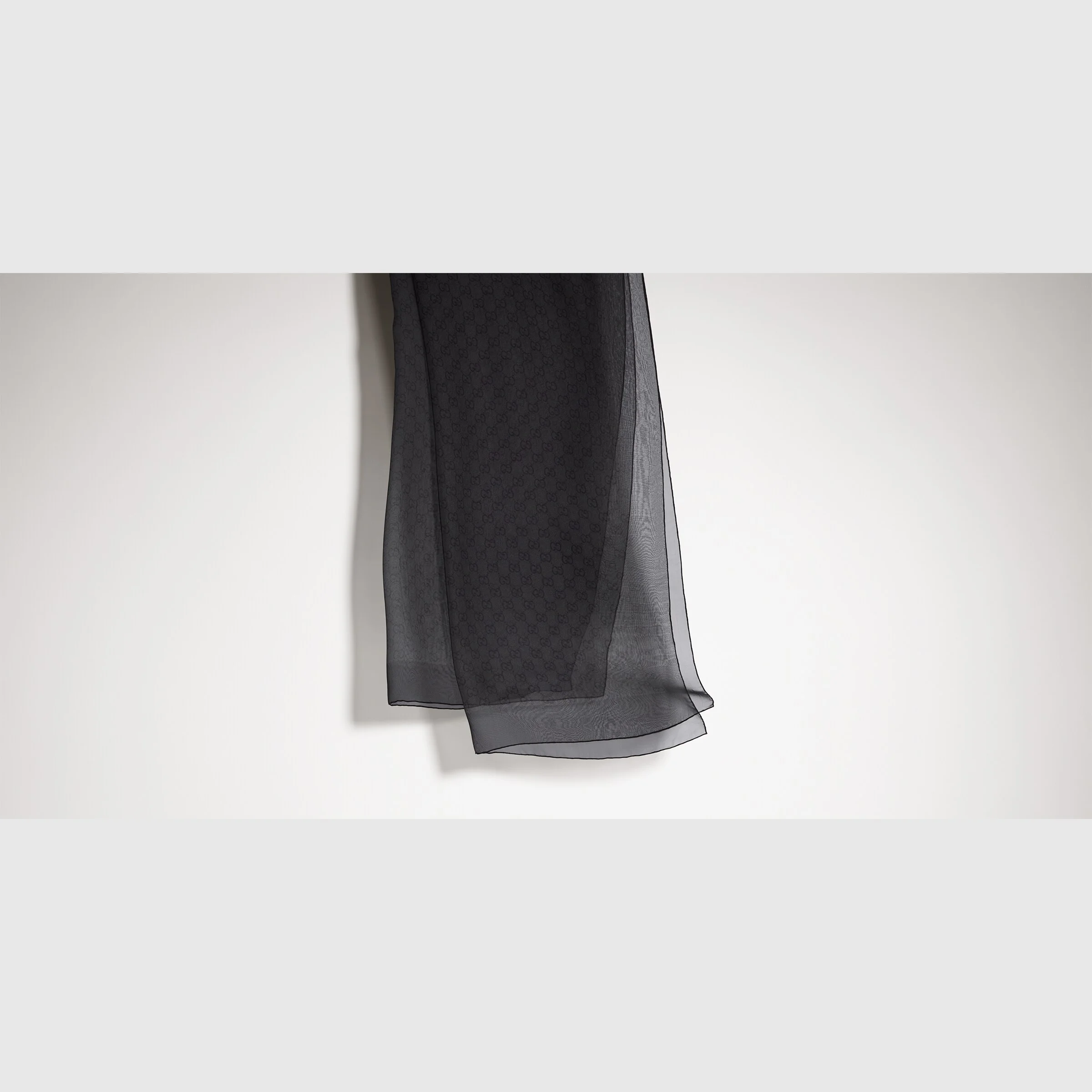 Printed silk chiffon stole - 1