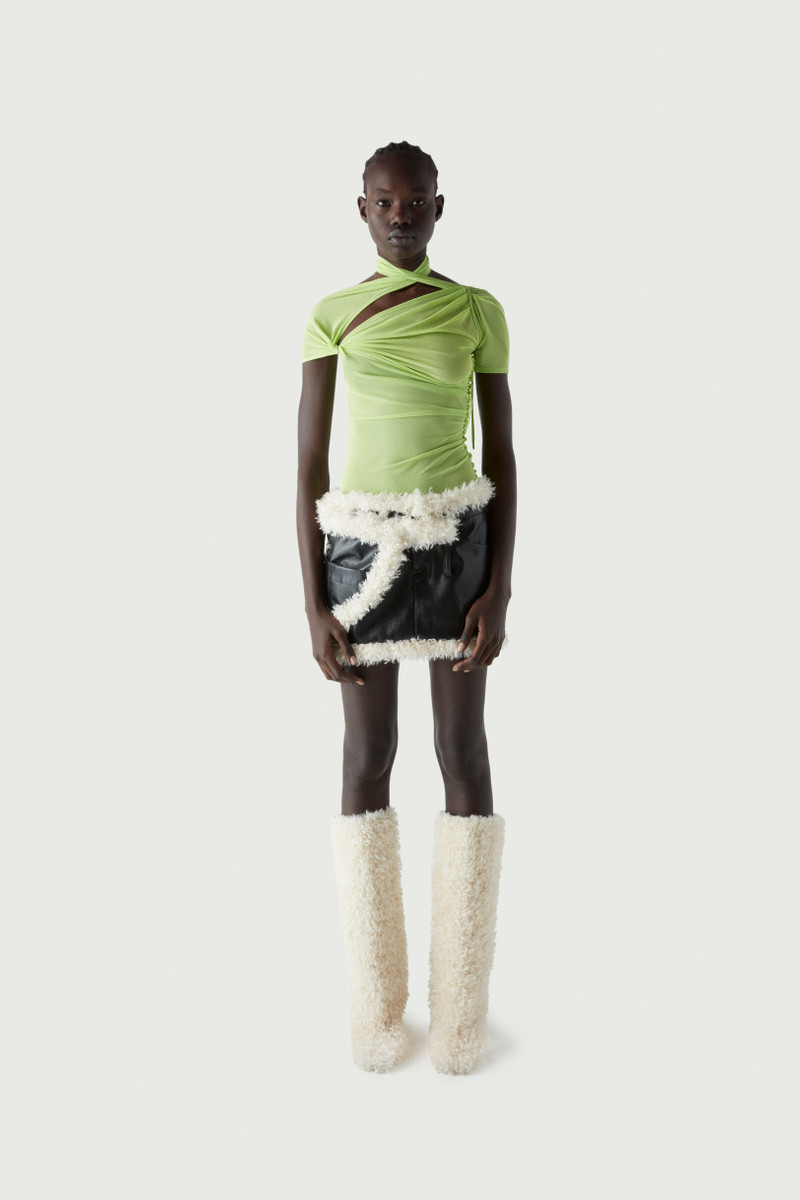 COPERNI Faux Leather Utilitary Mini Skirt outlook