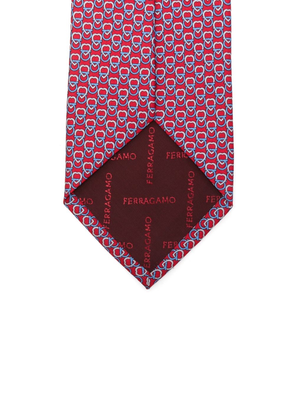 geometric-print silk tie - 2