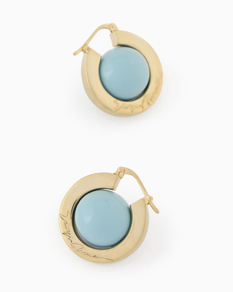 GIORGIO ARMANI METAL EARRINGS WITH RESIN SPHERES outlook