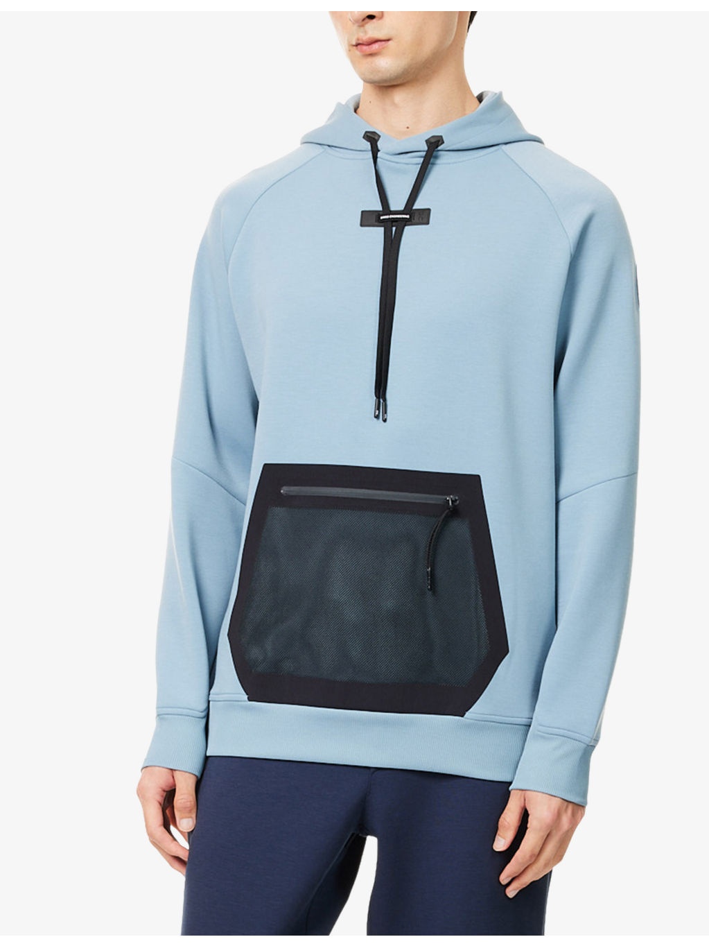 Relaxed-Fit Mesh-Pocket Stretch-Jersey Hoody - 3