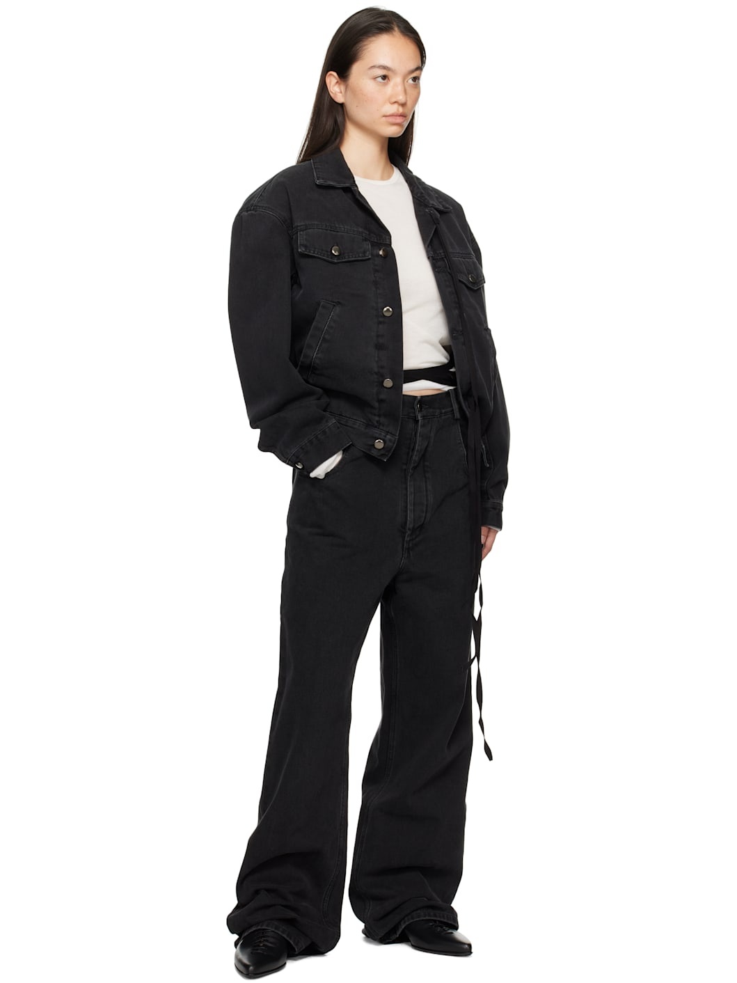 Black Polly 5 Pocket High-Comfort Jeans - 4