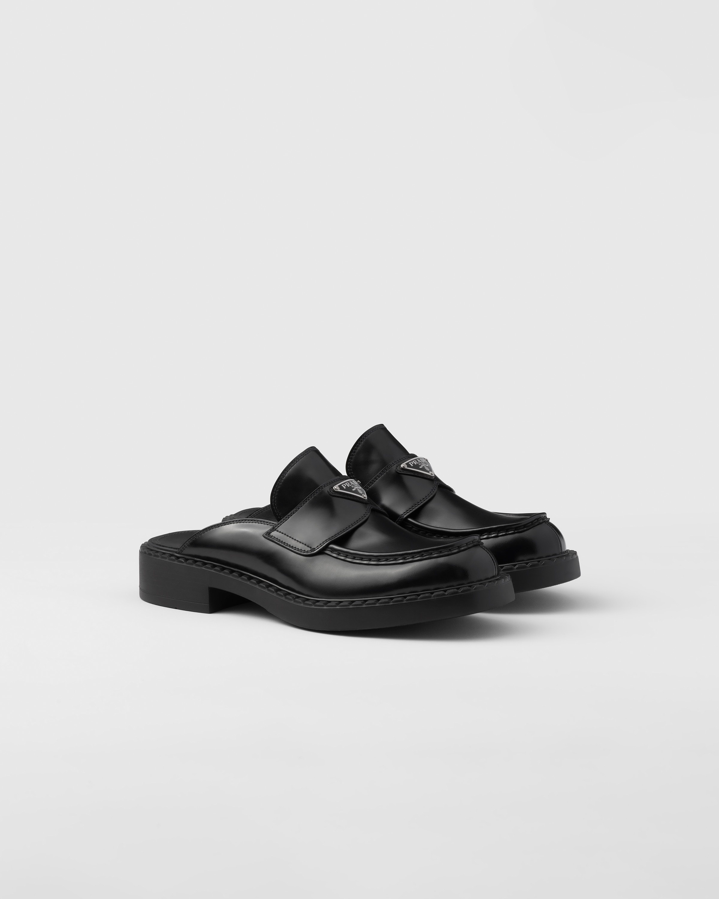 Brushed leather sabots - 1