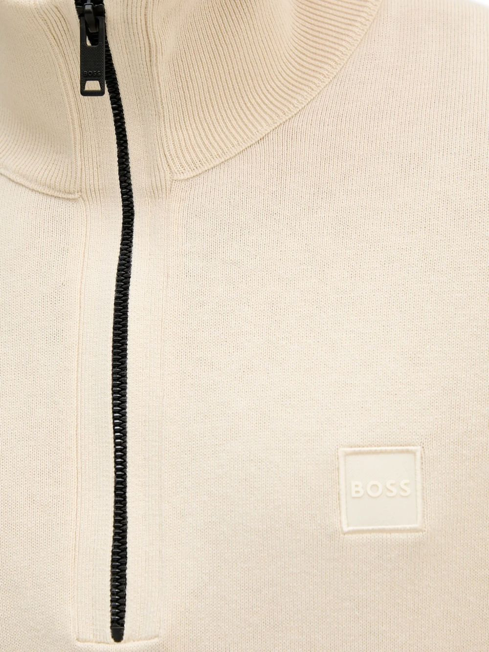 embroidered-logo sweater - 5