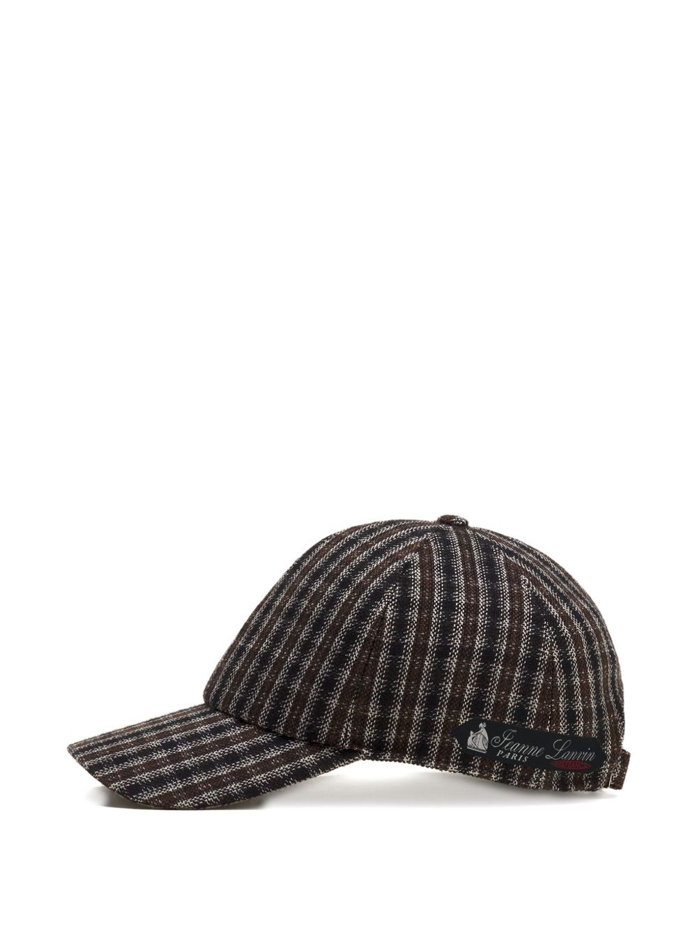 striped logo-patch cap - 3