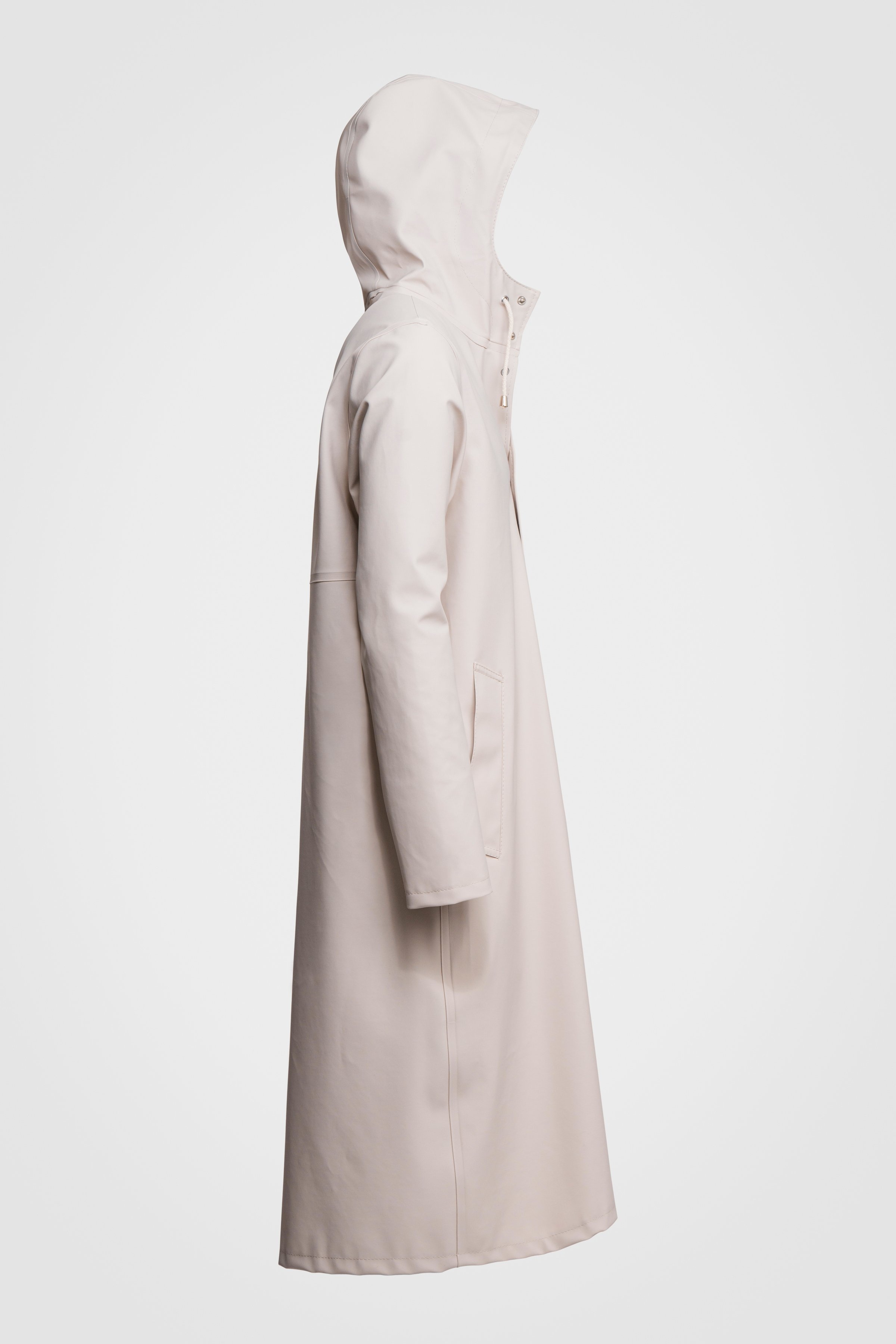 Stockholm Long Print Raincoat Light Sand - 5