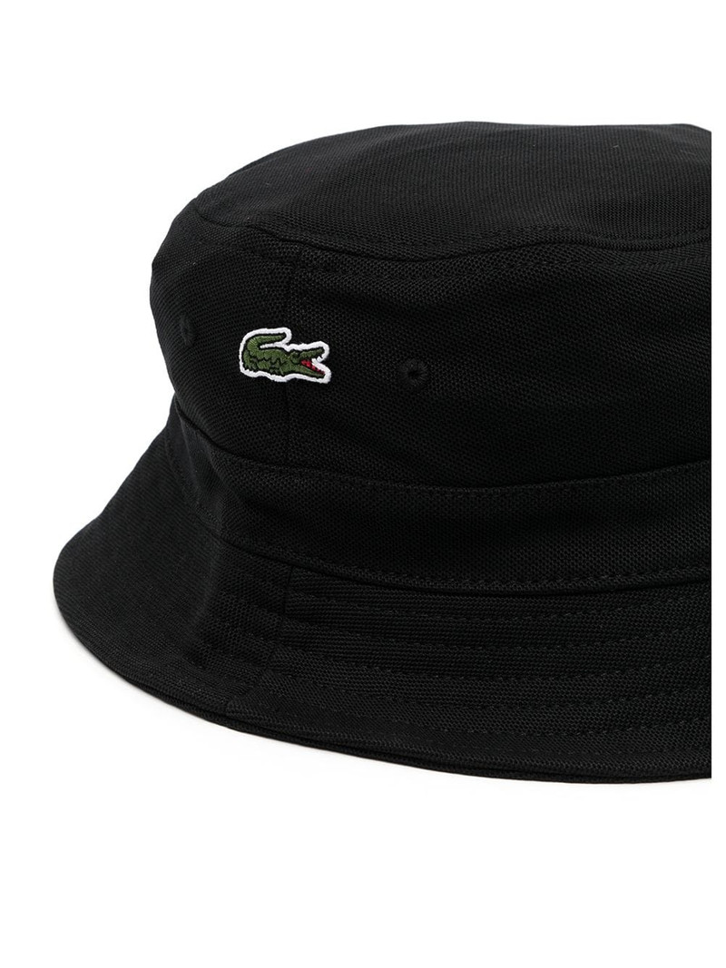 LACOSTE logo-patch detail sun hat outlook