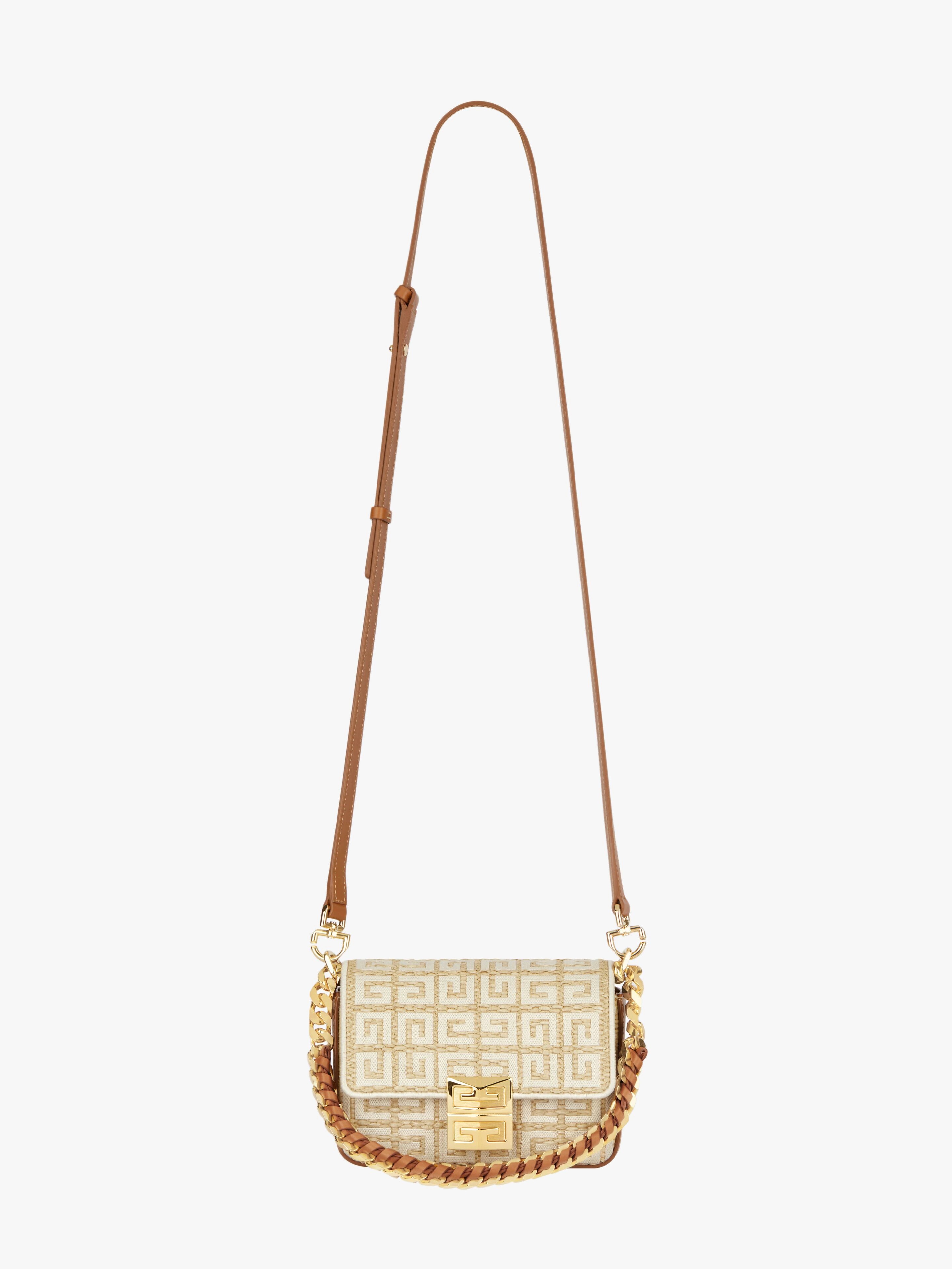 SMALL 4G BAG IN 4G EMBROIDERED RAFFIA WITH CHAIN - 3