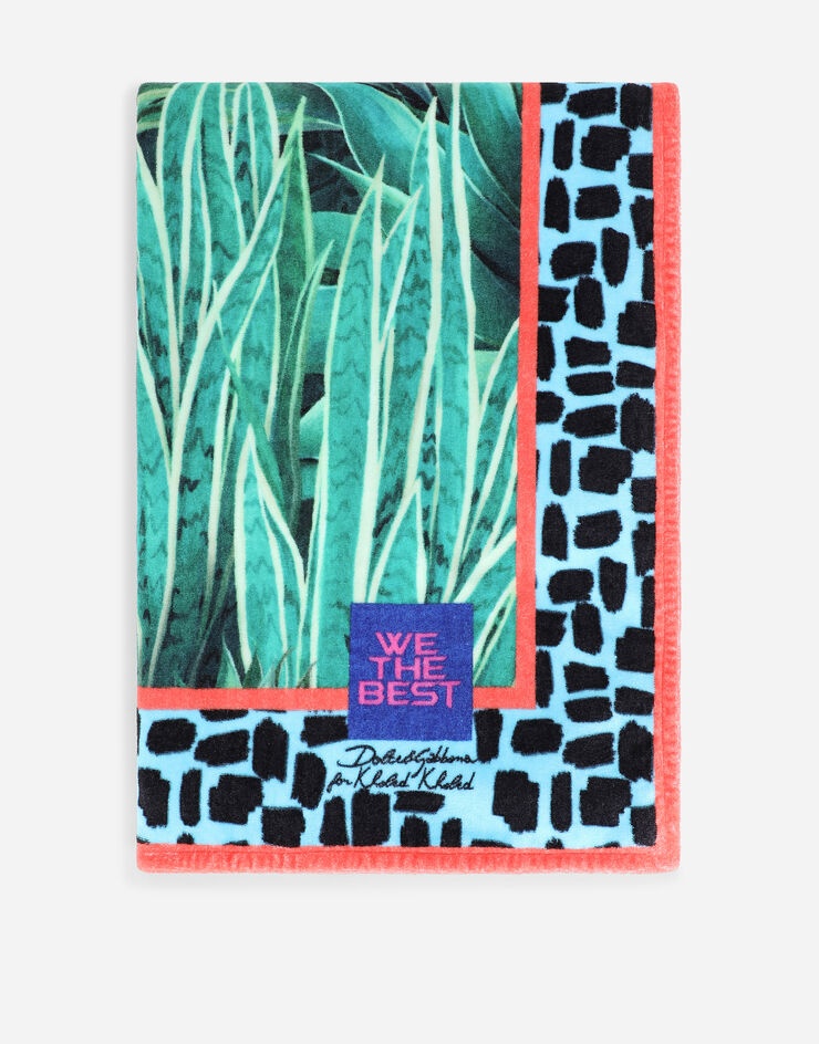 Jungle mix-print terry cloth beach towel - 1