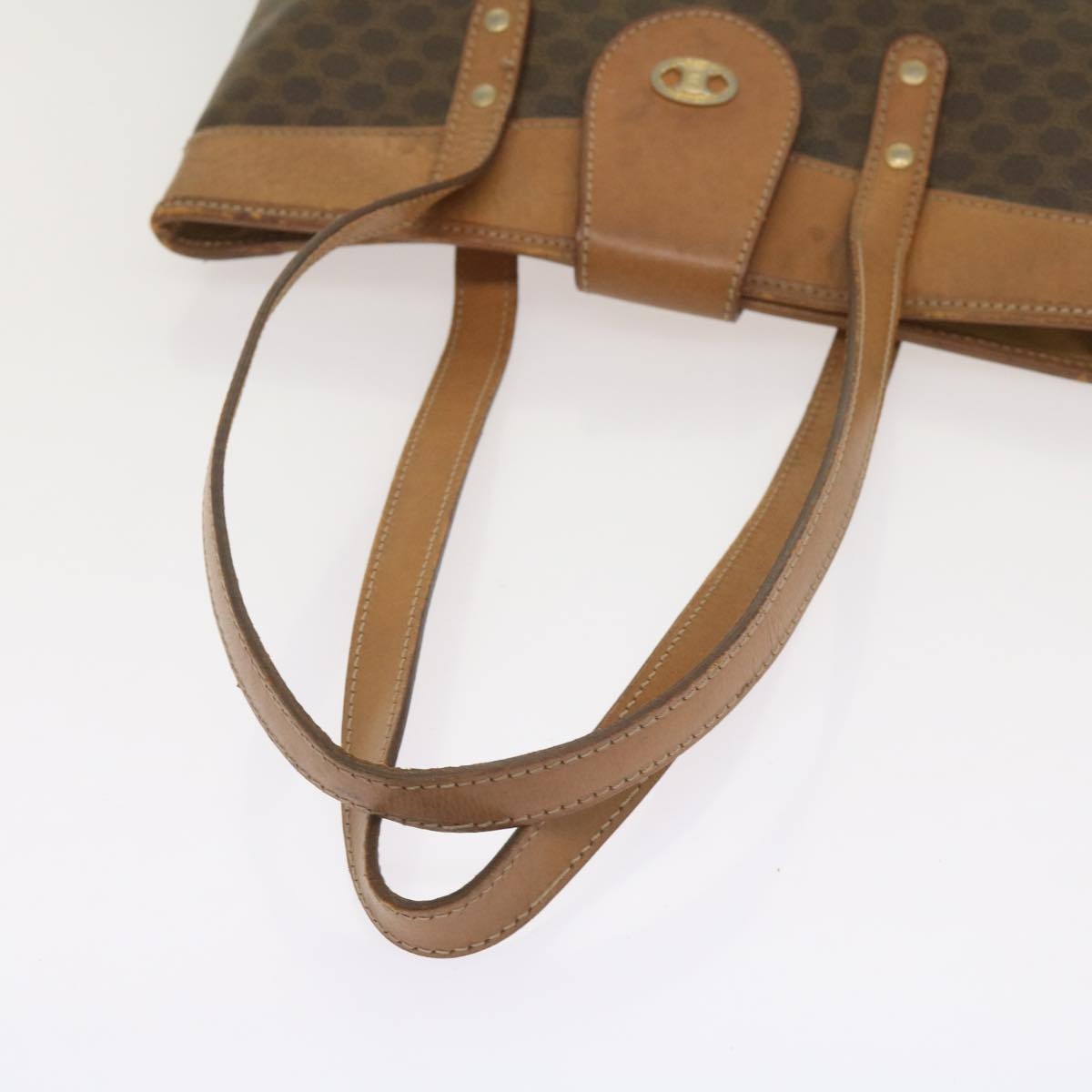 CELINE Macadam Canvas Tote Bag Pvc Brown - 8