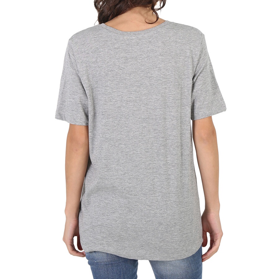 Essentiel Ladies Grey Rigo Cat Patch T-Shirt - 6