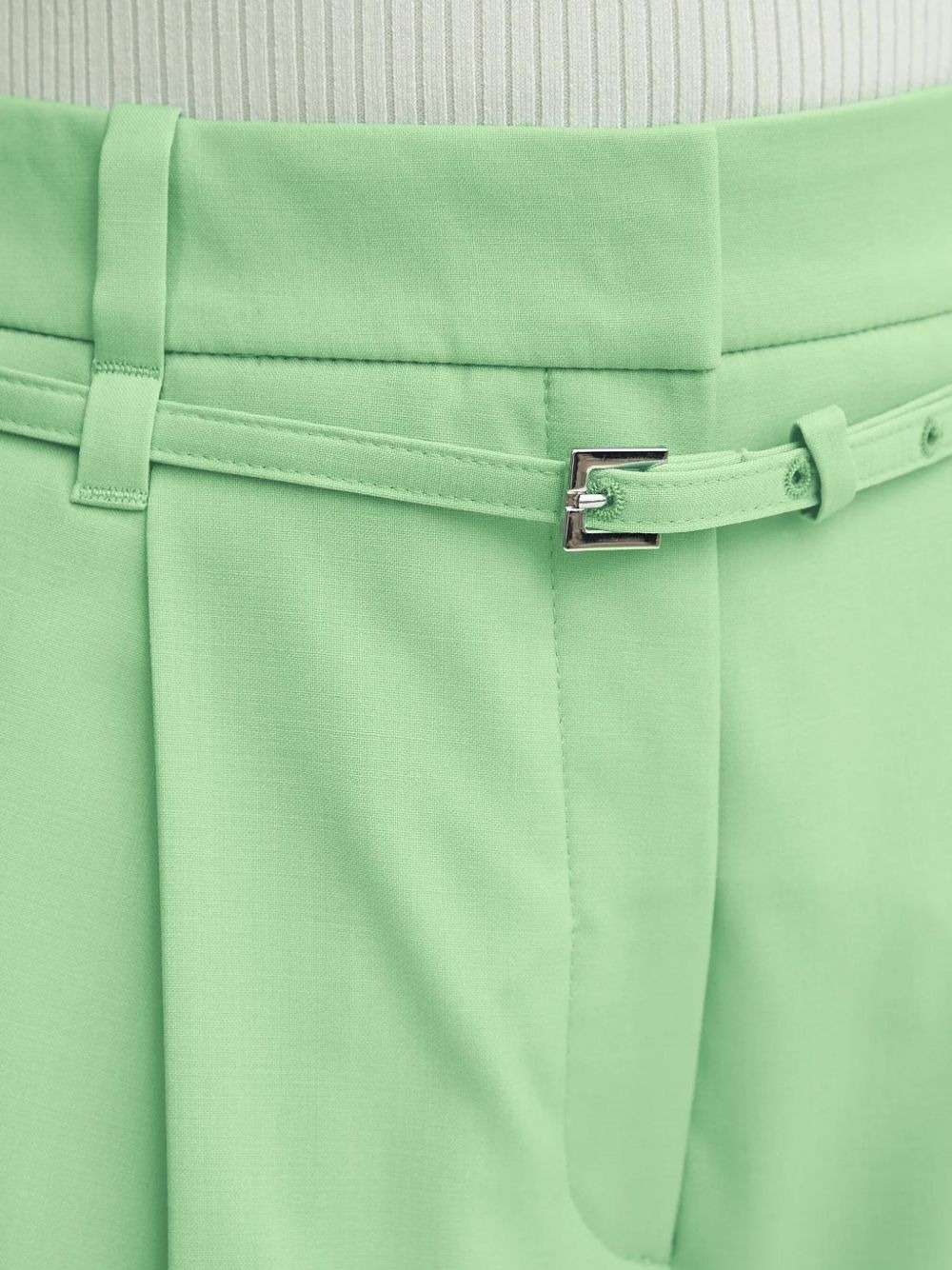 pleated belted shorts - 4
