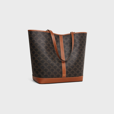 CELINE MEDIUM CABAS in Triomphe Canvas and calfskin outlook