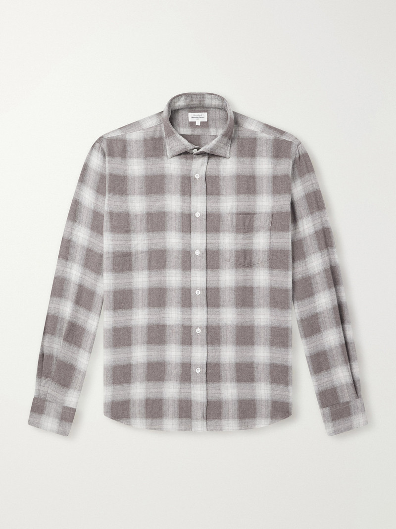 Paul Checked Cotton and Lyocell-Blend Flannel Shirt 1