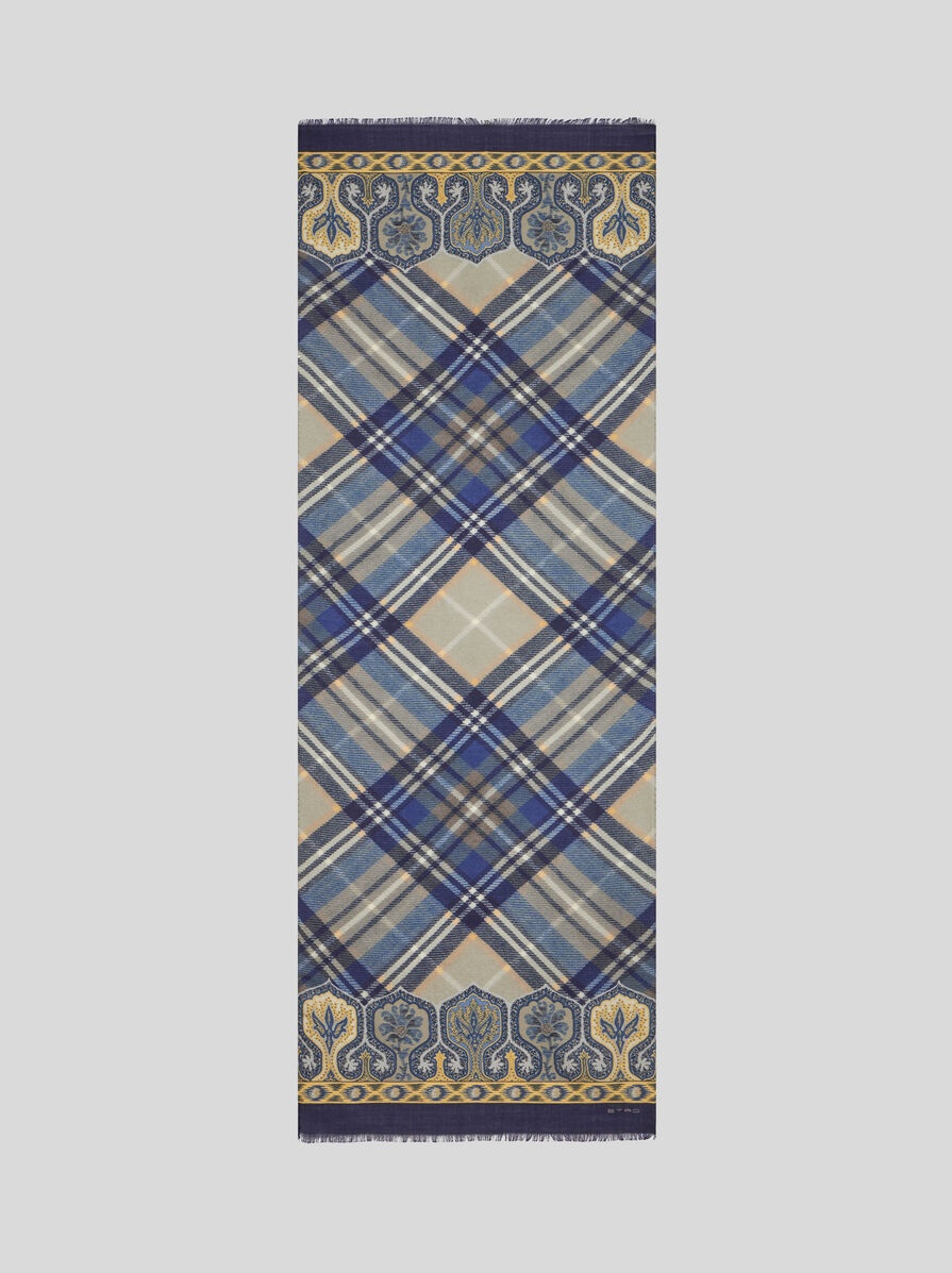 PAISLEY AND CHECK SCARF - 2