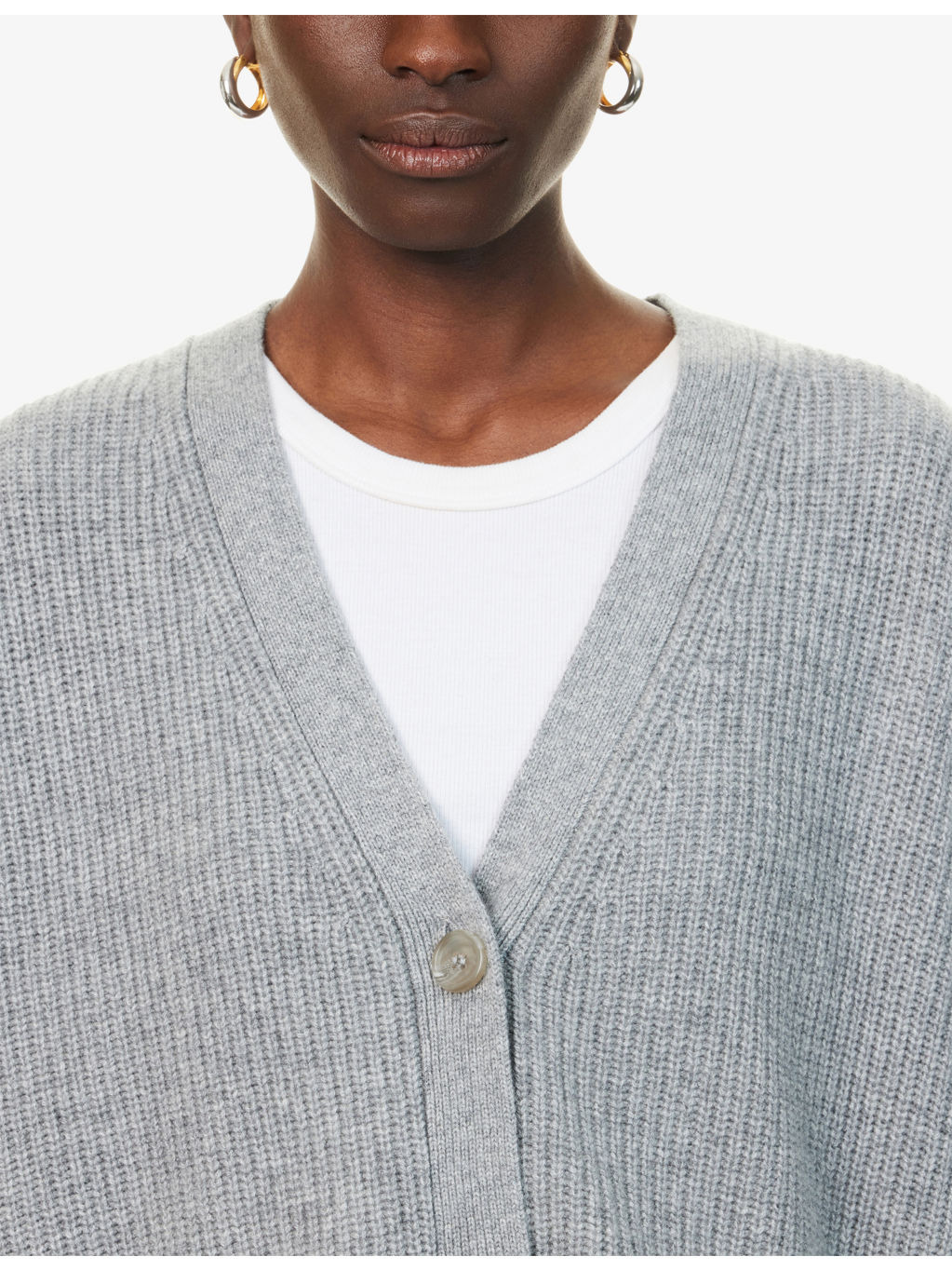 Cocoon V-Neck Cashmere Cardigan - 5
