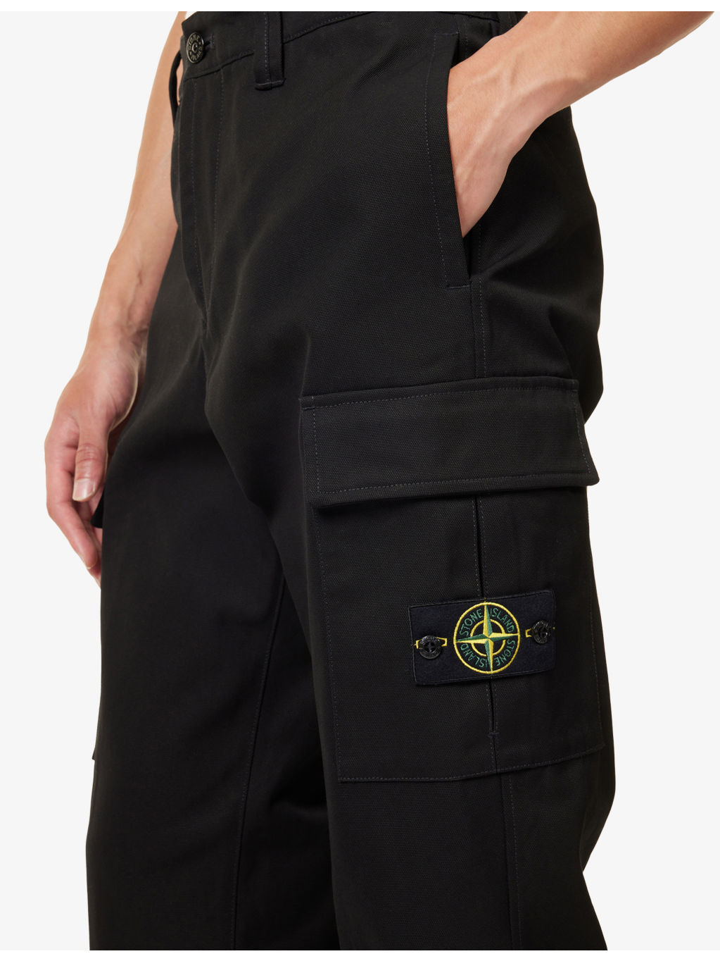 Satin In Slim-Leg Cotton-Wool Blend Trousers - 5