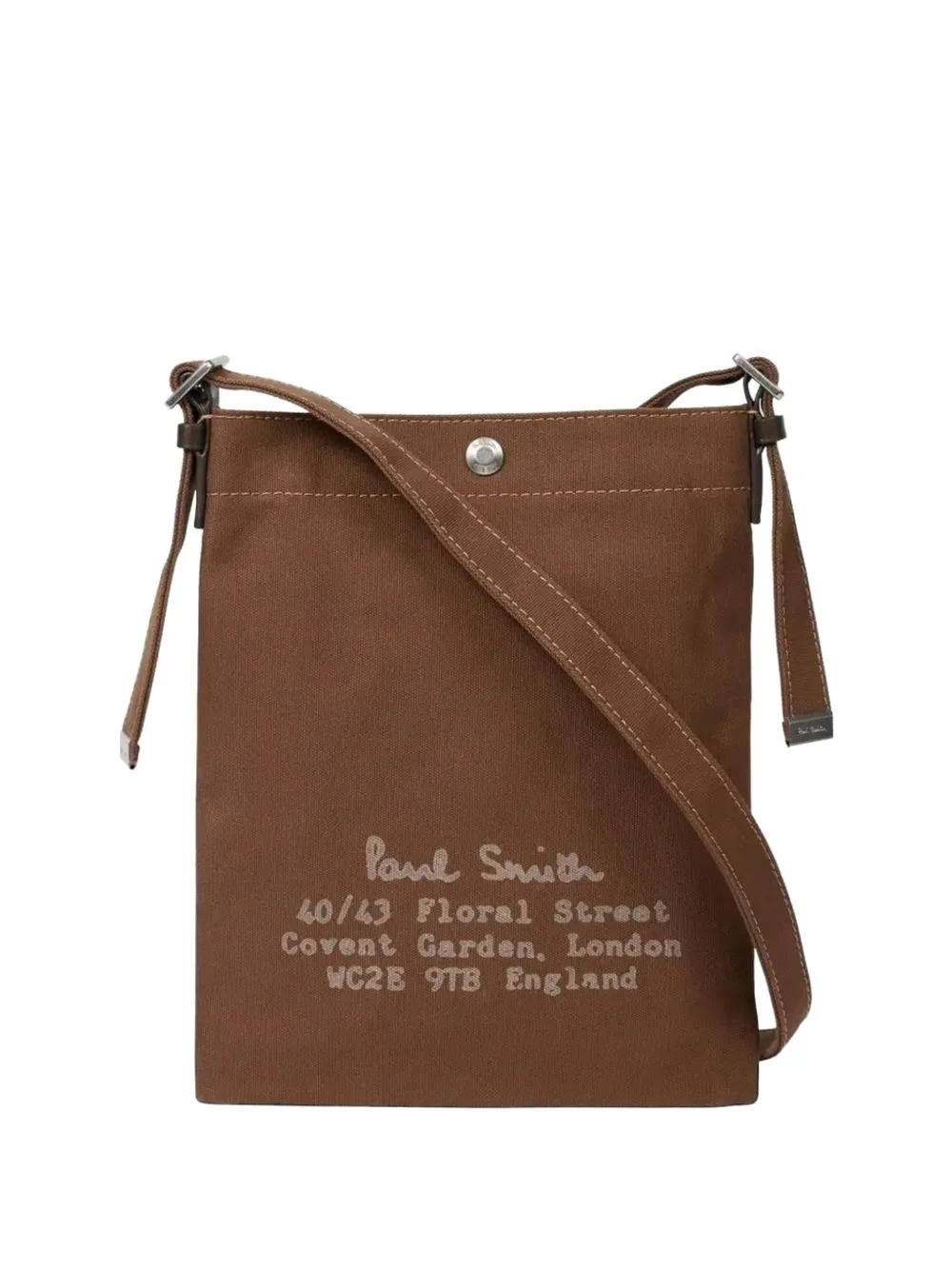 text-print messenger bag - 1