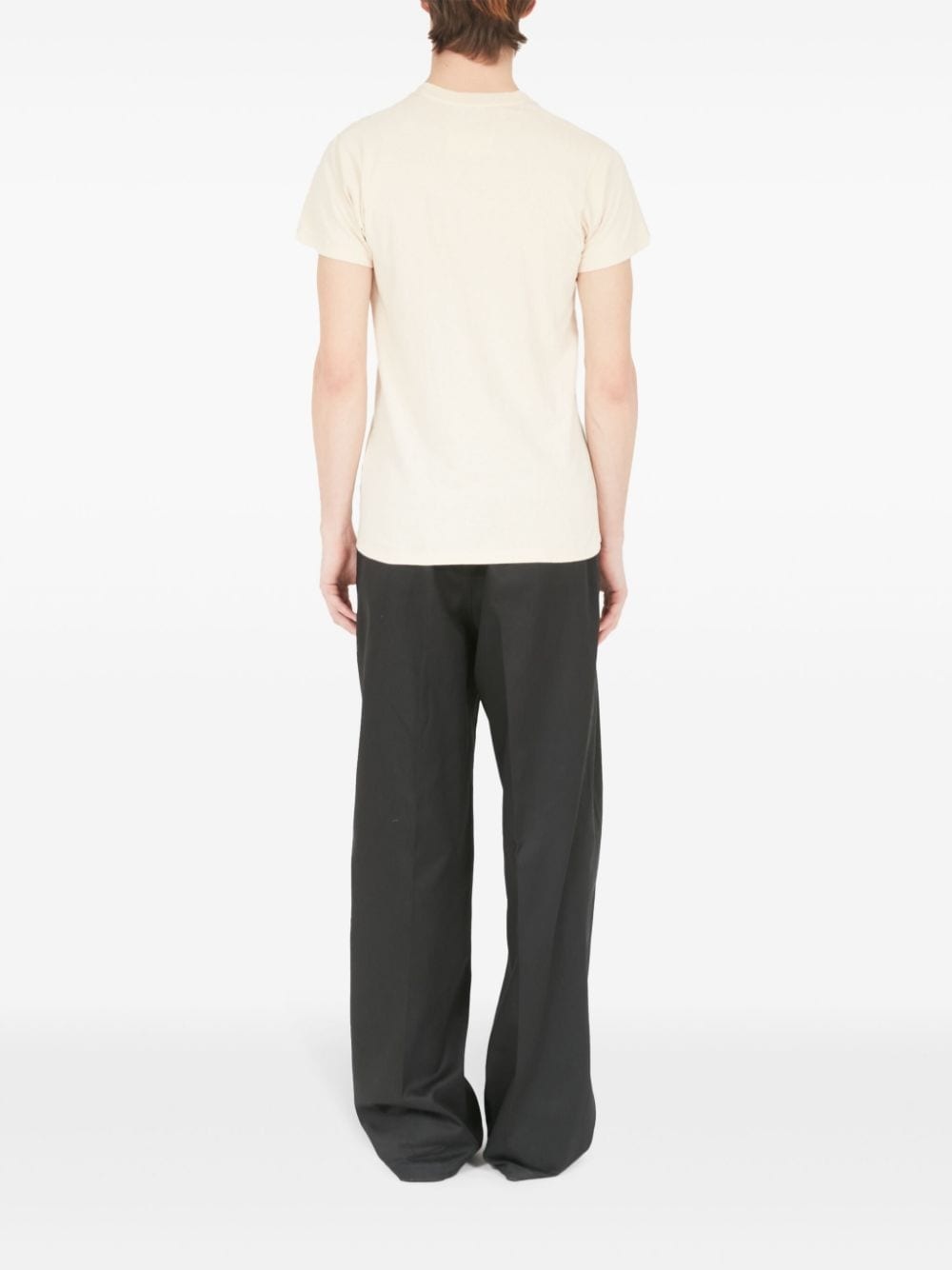logo-embroidered cotton T-shirt - 4