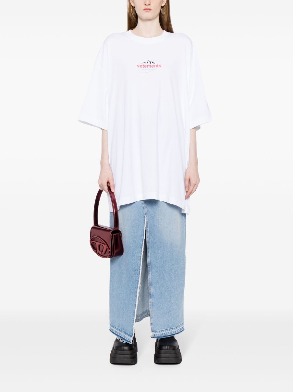 logo-print cotton T-shirt - 2