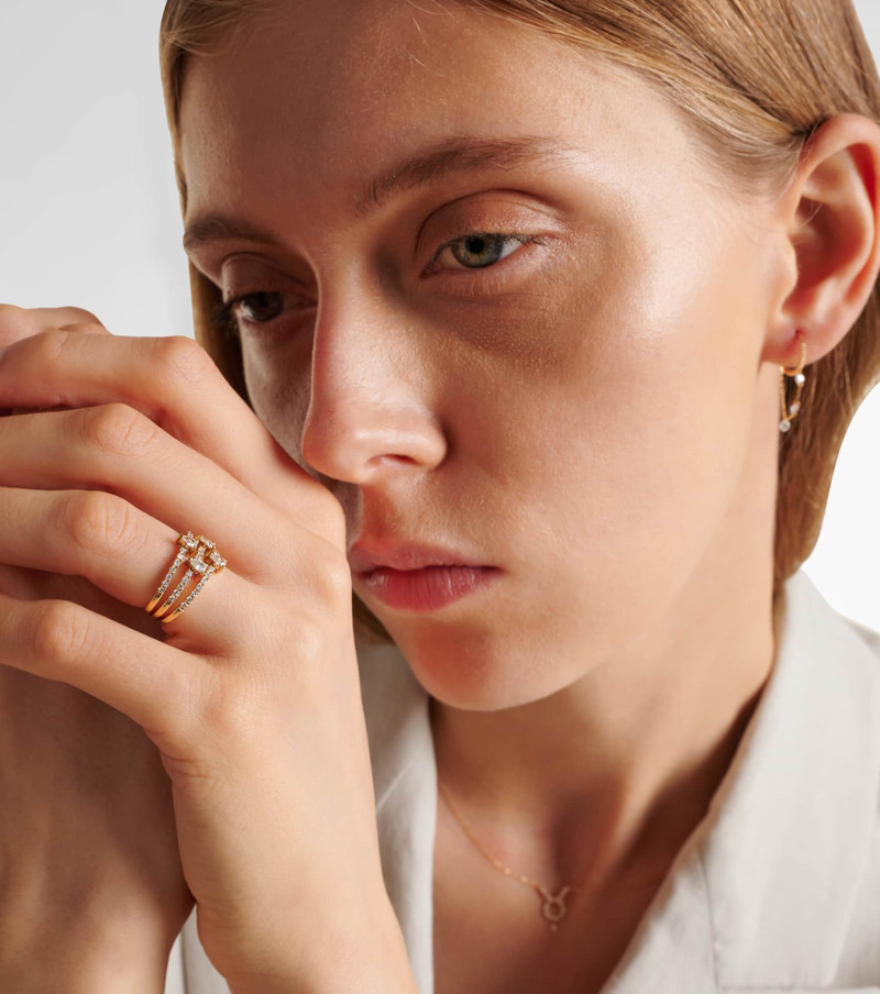 PERSÉE Héra 18kt gold ring with diamonds outlook
